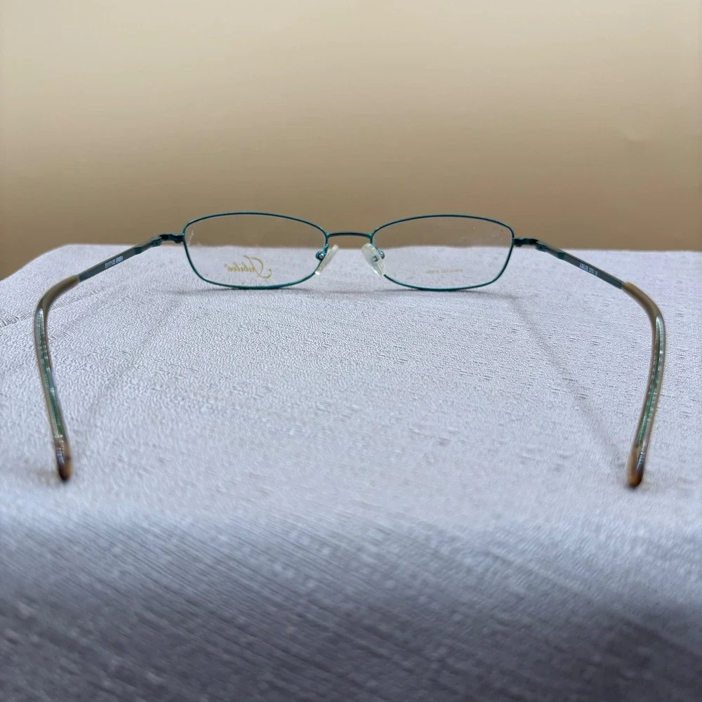 Jubilee Eyeglass Frames Women 51-17-135 Green Metallic Stainless Steel Librarian